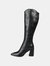 Journee Signature Women's Genuine Leather Tru Comfort Foam Wide Calf Laila Boot