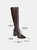 Journee Signature Women's Genuine Leather Tru Comfort Foam Wide Calf Laila Boot