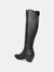 Journee Signature Women's Genuine Leather Tru Comfort Foam Wide Calf Pryse Boot