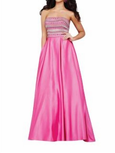 JOVANI Embellished Strapless Ballgown In Hot Pink product