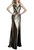 Ruched Evening Gown - Gold