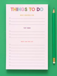 Gratitude To Do List Notepad - Multicolor