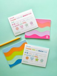 Kids Emotions Fill In Thank You Notes - Pinks