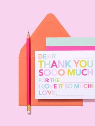 Kid's Fill In Thank You Notes - Pinks