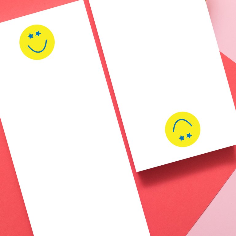 Peace Love and Happy Starry Eyed Notepad - Yellow