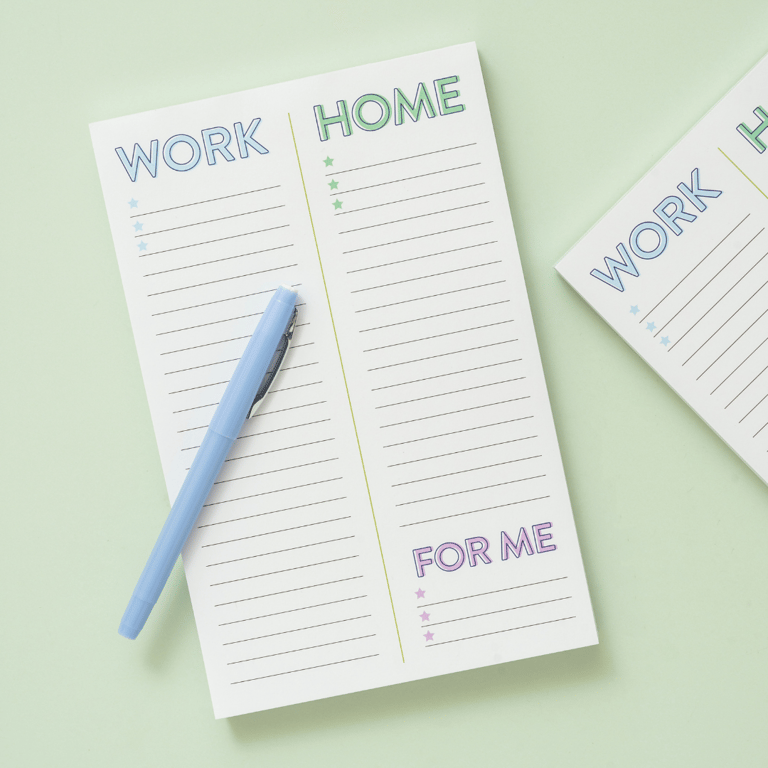 Work Home Notepad - Multicolor