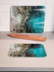 Cutting Board Set - Iguana Island Coast IV