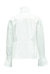 Chelsea - Cotton Blouse With Pleated Collar & Long Bow Tie