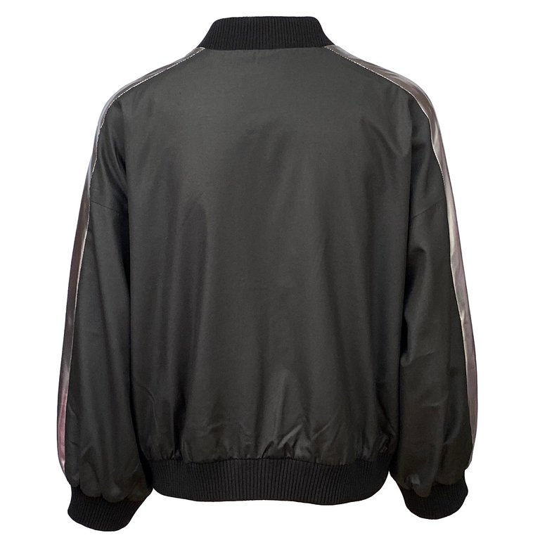 Courtney - Prep Jacket With Silver Side Panel