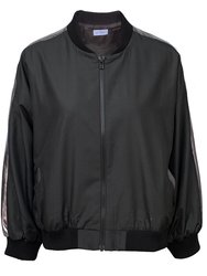 Courtney - Prep Jacket With Silver Side Panel - Black