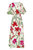 Ermita Wrap Linen Dress - Fuchsia Garden