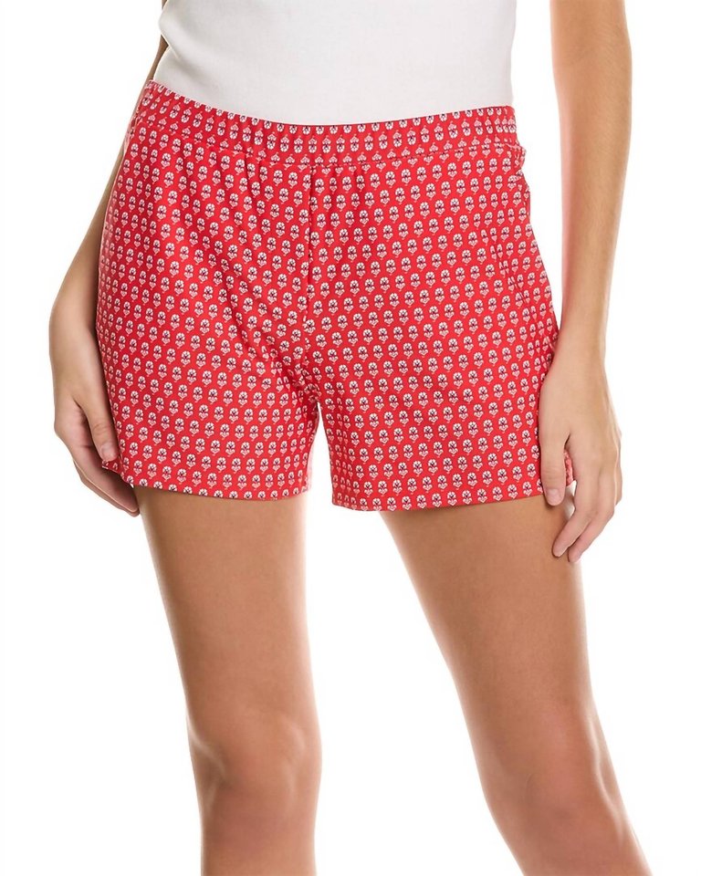 Ariel Shorts In Traditional Foulard Red - Traditional Foulard Red