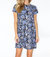 Ella Dress In Batik Floral Navy - Batik Floral Navy