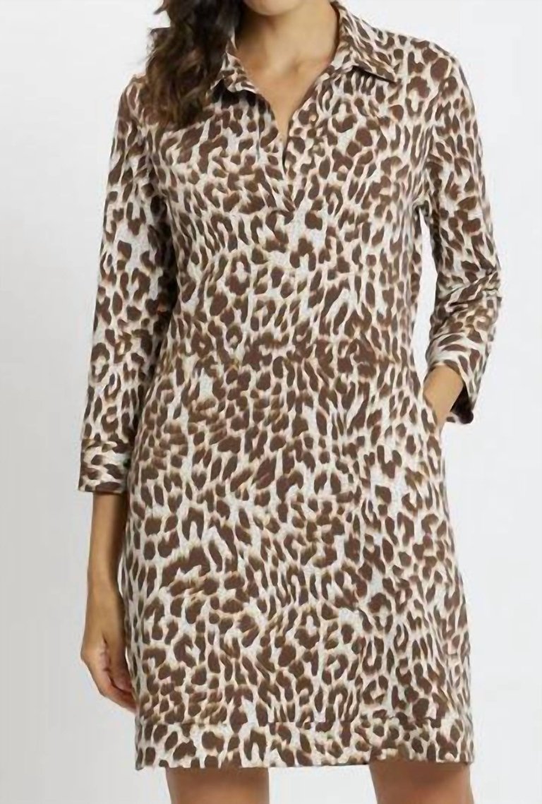 Finley Dress In Speckled Cheetah - Speckled Cheetah