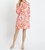 Helen In Ornamental Leaf Apricot Dress - Ornamental Leaf Apricot