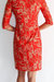 Megan Dress In Belt Border Tangerine