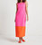 Pamela Dress In Hot Pink/Apricot - Hot Pink/Apricot