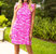 Shari Dress In Zebra Hot Pink - Zebra Hot Pink