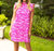 Shari Dress In Zebra Hot Pink - Zebra Hot Pink