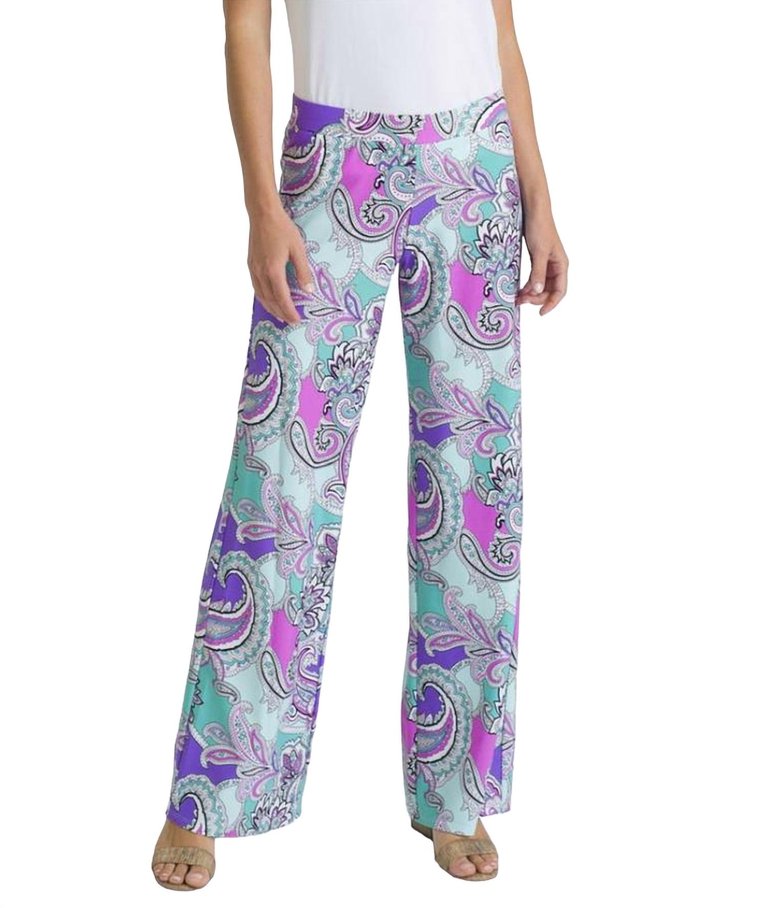 Trixie Cropped Pant In Paisley Maxi Seamist - Paisley Maxi Seamist