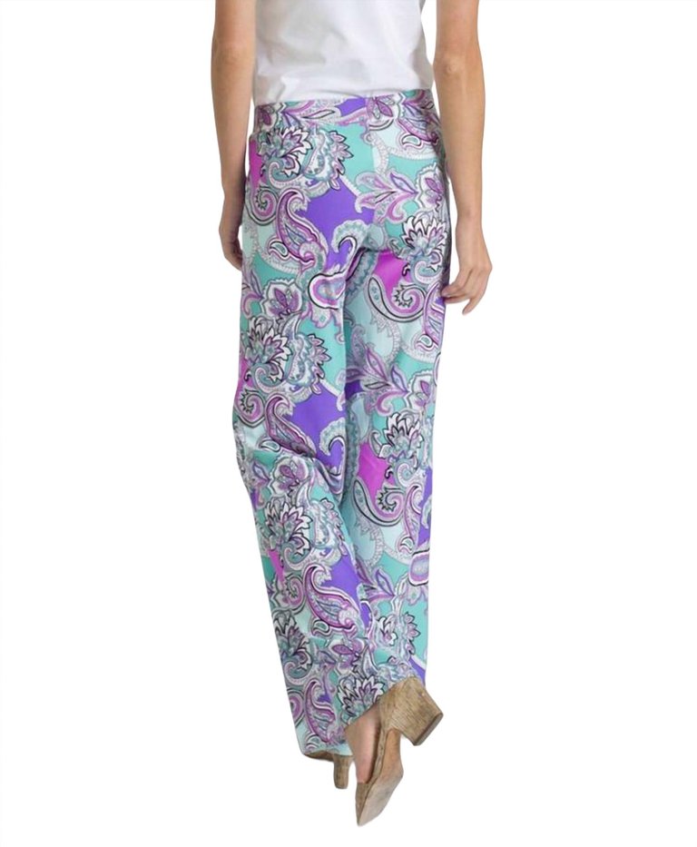 Trixie Cropped Pant In Paisley Maxi Seamist