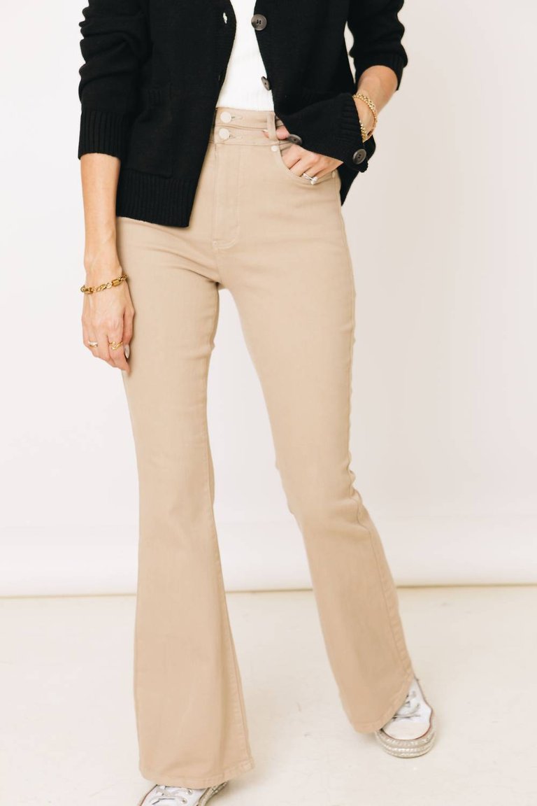 Almond Tummy Control Flare Jeans