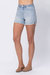 Braided Waistband Shorts In Light Wash