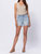 Braided Waistband Shorts In Light Wash - Light Wash