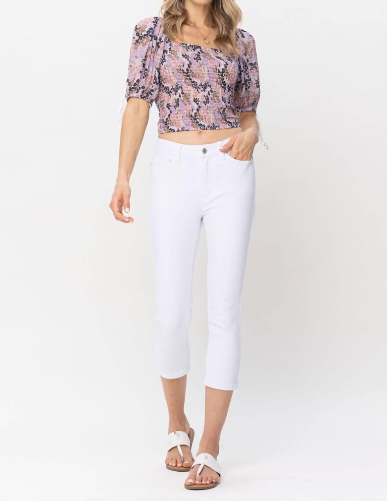 Capri Pants In White - White