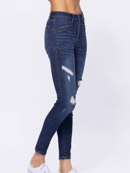 Cargo Patch High Rise Skinny Jean