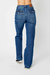 Cargo Wide Leg Jeans In Blue