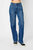 Cargo Wide Leg Jeans In Blue