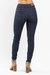 Classic Back Pocket Embroidery Skinny Jeans In Blue