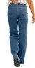 Classic Wide Leg Bootcut Jeans In Medium Blue