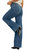 Classic Wide Leg Bootcut Jeans In Medium Blue