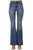 Contrast Trouser Flare Jeans - Medium Blue