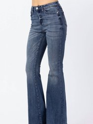 Contrast Trouser Flare Jeans