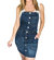 Denim Overall Dress In Dark Wash - Dark Wash