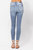 Distressed Denim Skinny Jeans In Washed Blue