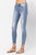 Distressed Denim Skinny Jeans In Washed Blue