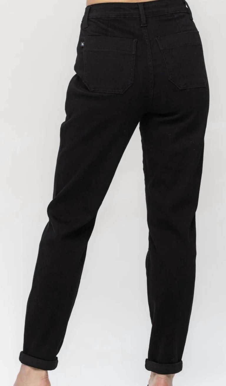 Double Cuff Joggers In Black