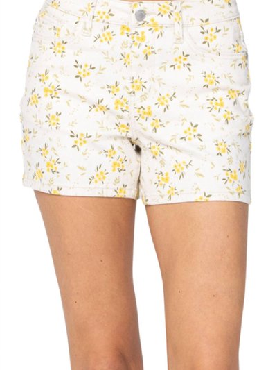 Judy Blue Flower Print Mid-Rise Shorts product