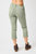 Garment Dyed Capri Pants In Sage