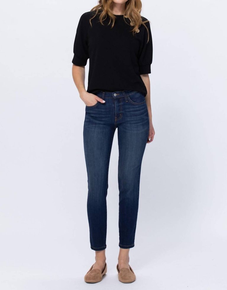 Hand-Sand Relaxed Fit Jeans In Dark Blue - Dark Blue