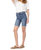 Hi Rise Bermuda Short In Blue Denim