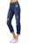 Hi Rise Cuffed Boyfriend Jeans In Medium Wash