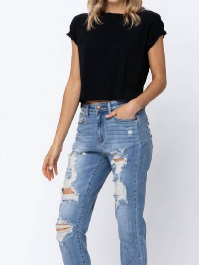 Judy Blue Hi Rise Destroyed Boyfriend Jeans product