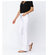 High Rise Button Fly Flare Pants In White