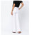 High Rise Button Fly Flare Pants In White