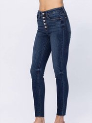 High Rise Button Fly Jeans